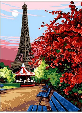 Картина по номерам "Цветущий Париж" 30*40 см VK067 Babylon