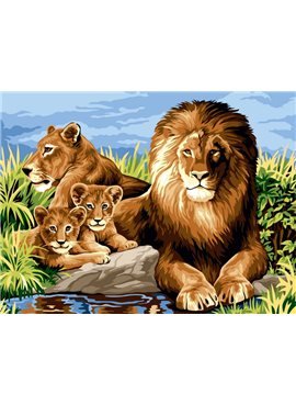 Картина по номерам "Львиный прайд" 30*40 см VK101 Babylon