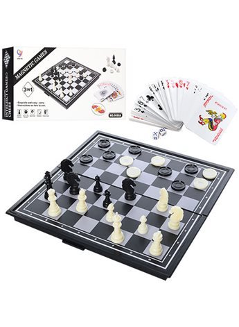 Шахматы 9888A магнитные 3 в 1 GURNG YING 9888A