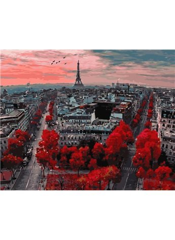 Картина по номерам. Rainbow Art "Алые краски Парижа" GX4887-RA Rainbow Art GX4887-RA
