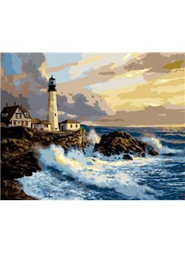 Картина по номерам. Rainbow Art "Белый маяк" GX7682-RA Rainbow Art GX7682-RA