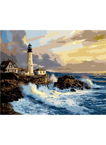 Картина по номерам. Rainbow Art "Белый маяк" GX7682-RA Rainbow Art GX7682-RA