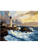 Картина по номерам. Rainbow Art "Белый маяк" GX7682-RA Rainbow Art GX7682-RA