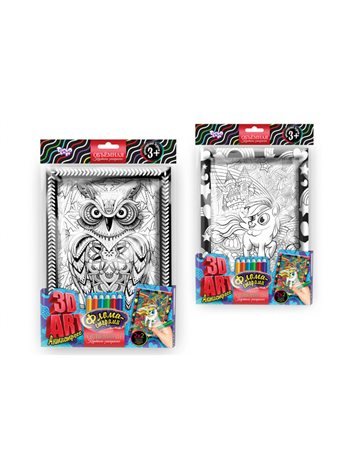 Комплект креативного творчества 3D "ART" 6 видов 3DA-01-01 Danko Toys 3DA-01-01