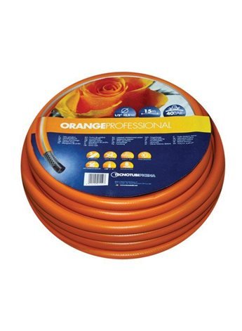 Шланг садовый Tecnotubi Orange Professional для полива диаметр 3/4 дюйма, длина 25 м (OR 3/4 25)