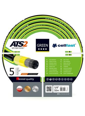 Шланг садовый Cellfast Green ATS2 для полива диаметр 5/8 дюйма, длина 50 м (GR 5/8 50)