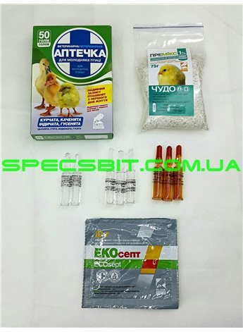 Ветаптечка для молодняка птицы 50 голов