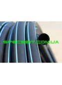 Труба ПЭ 40 10 атм. Evci Plastik магистральная черная с синей полосой