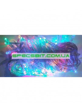 Гирлянда электрическая LED 140 ,мульти, прозрачный провод SH128