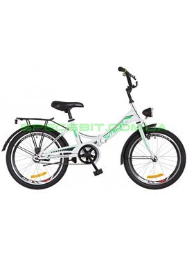 Велосипед городской/складной Formula Smart 20 с фонарем/рама-13 белый/зеленый OPS-FR-20-033 
