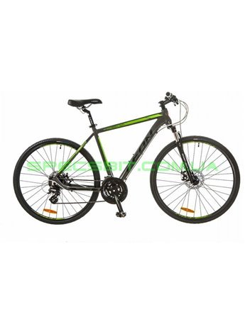 Велосипед дорожный/горный MTB LEON HD 80 рама-21 серый/зеленый OPS-LN-28-011 