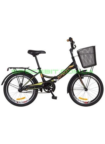 Велосипед городской/складной Formula Smart 20 с корзиной/рама-13 черный/оранжевый OPS-FR-20-031 