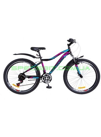Велосипед горный MTB Discovery Kelly 26 рама-15 черный/розовый/голубой OPS-DIS-26-149 