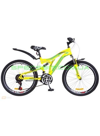 Велосипед горный MTB Discovery Rocket 24 рама-15 желтый/синий OPS-DIS-24-094 