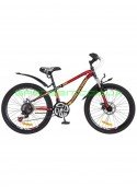 Велосипед горный MTB Discovery Flint AM DD 24 рама-13 черный/оранжевый/красный OPS-DIS-24-076 