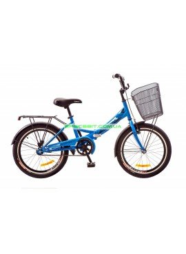Велосипед городской/складной Formula Smart 20 с корзиной/рама-13 синий/белый OPS-FR-20-030 