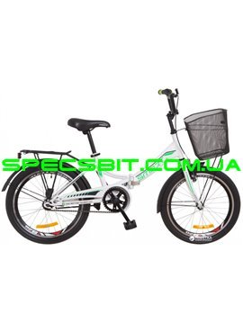 Велосипед городской/складной Formula Smart 20 с корзиной/рама-13 белый/зеленый OPS-FR-20-029 