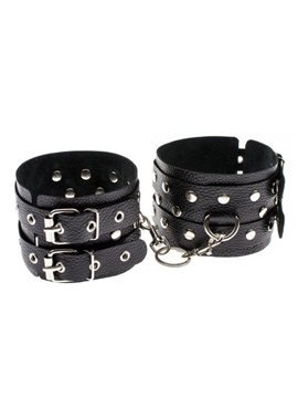 Оковы Leather Double Fix Leg Cuffs, BLACK 280190 sLash