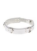 Ошейник Slave leather collar, WHITE 280242 sLash