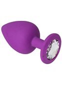 Анальная пробка, Purple Silicone Diamond, L 280572 sLash