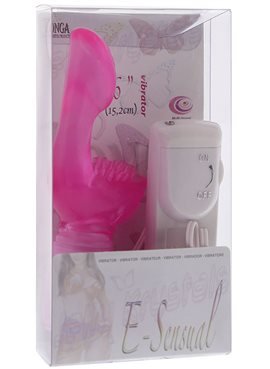 Фаллоимитатор вибромассажер E-Sensual : Jelly Kristal, PINK T310044 Tonga