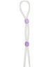 Кольцо эрекционное 7" Silicon Cock Ring with 2 beads, LAVENDER T170055 NMC