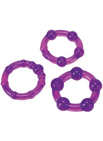 Набор эрекционных колец Ultra Soft & Stretchy Pro Rings, PURPLE DT50640 Seven Creations