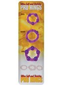 Набор эрекционных колец Ultra Soft & Stretchy Pro Rings, PURPLE DT50640 Seven Creations