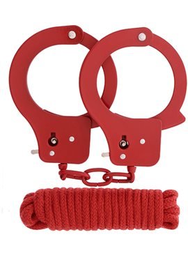 Набор BONDX METAL CUFFS&LOVE ROPE SET, RED DT20868 Dream Toys