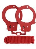 Набор BONDX METAL CUFFS&LOVE ROPE SET, RED DT20868 Dream Toys