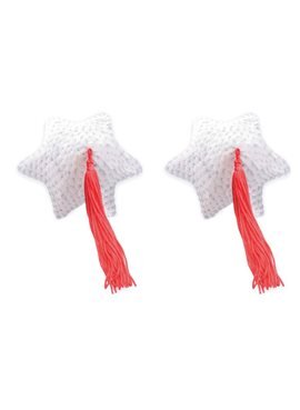 Пестис White Star Shape Sequin Pasties 8cm T79YTS8WHT Tonga