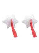 Пестис White Star Shape Sequin Pasties 8cm T79YTS8WHT Tonga