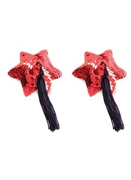 Пестис Red Star Shape Sequin Pasties 8cm T79YTS8RED Tonga