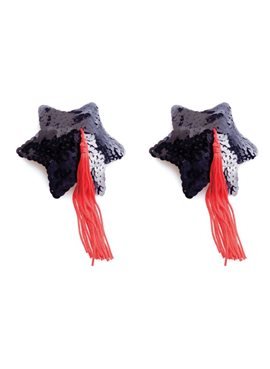 Пестис Black Star Shape Sequin Pasties 8cm T79YTS8BLK Tonga
