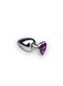 Анальная пробка, Silver Heart Amethyst, M 281229 sLash