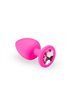 Анальная пробка, Pink Silicone Pink Topaz, L 280738 sLash