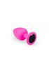 Анальная пробка, Pink Silicone Black Diamond, M 280764 sLash