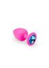Анальная пробка, Pink Silicone Topaz, M 280754 sLash