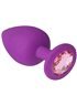 Анальная пробка, Purple Silicone Pink Topaz, L 280587 sLash