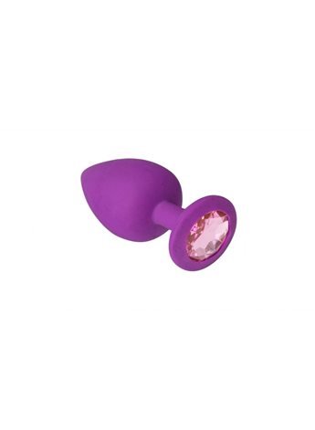 Анальная пробка, Purple Silicone Pink Topaz, S 280588 sLash