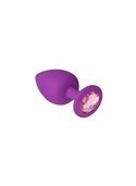 Анальная пробка, Purple Silicone Pink Topaz, S 280588 sLash