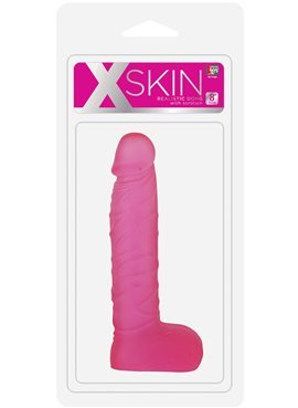 Фаллоимитатор XSKIN 8 PVC DONG - TRANSPARENT, PINK DT20595 Dream Toys