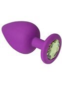 Анальная пробка, Purple Silicone Chrysolite, L 280585 sLash
