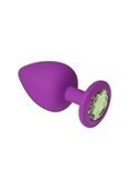 Анальная пробка, Purple Silicone Chrysolite, M 280276 sLash