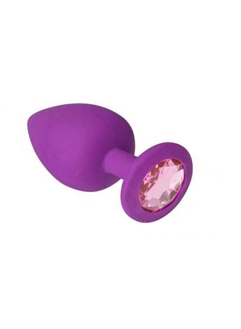 Анальная пробка, Purple Silicone Pink Topaz, M 280277 sLash