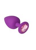 Анальная пробка, Purple Silicone Pink Topaz, M 280277 sLash