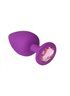 Анальная пробка, Purple Silicone Pink Topaz, M 280277 sLash