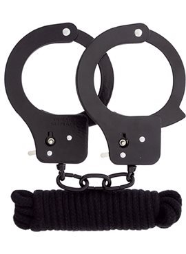 Набор BONDX METAL CUFFS & LOVE ROPE SET, BLACK DT20870 Dream Toys